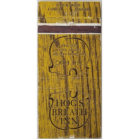 Vintage Matchbook Cover Hog's Breath Inn Carmel CA California - Picture 1 of 4